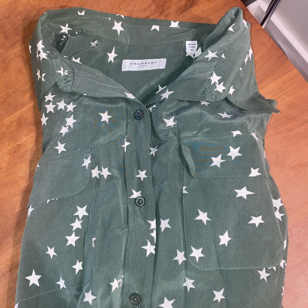 Equipment Star Printed Washed Silk Shirt - Picture 3 of 3